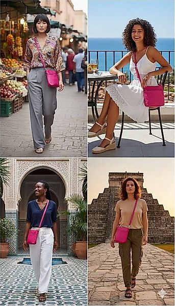 ITALYSHOP24 Schultertasche Made in Italy DAMEN LEDER TASCHE Crossbody Umhän günstig online kaufen