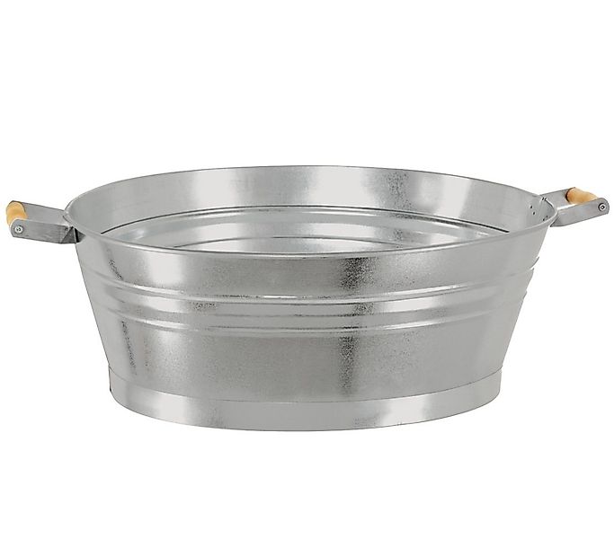 Dehner Blumentopf Dekowanne, ca. 55 x 42 x 19 cm, Zink, silber, Dekorativ, günstig online kaufen