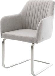 DELIFE Polsterstuhl Greg-Flex, Freischwinger flach Edelstahl günstig online kaufen