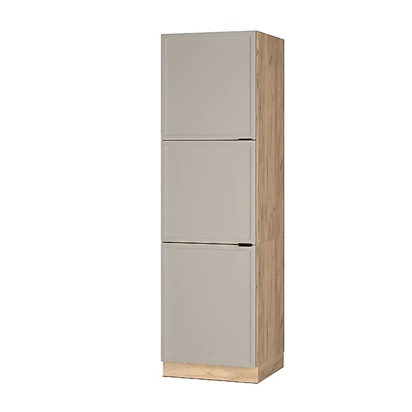 Vicco Küchenschrank Fame-Line Herdschrank GrauBeige 60 cm günstig online kaufen