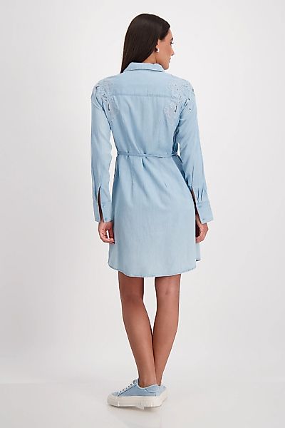 Monari Jeanskleid Eingrifftaschen mit Bindegürtel günstig online kaufen