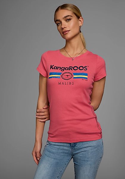 KangaROOS T-Shirt Kurzarm, unifarben und bedruckt, Rundhalsausschnitt günstig online kaufen