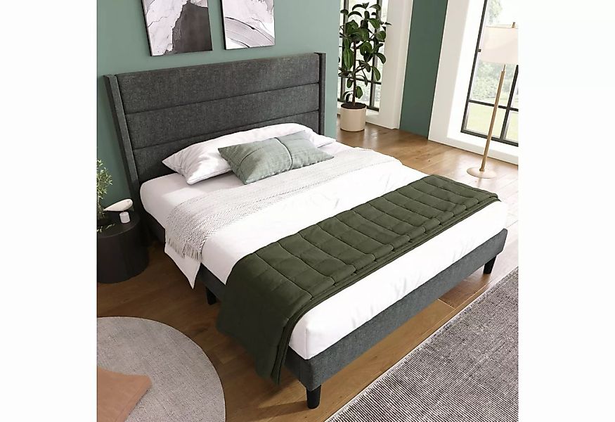WISHDOR Polsterbett Einzelbett Bett Funktionsbett ohne Matratze Samt (140x2 günstig online kaufen