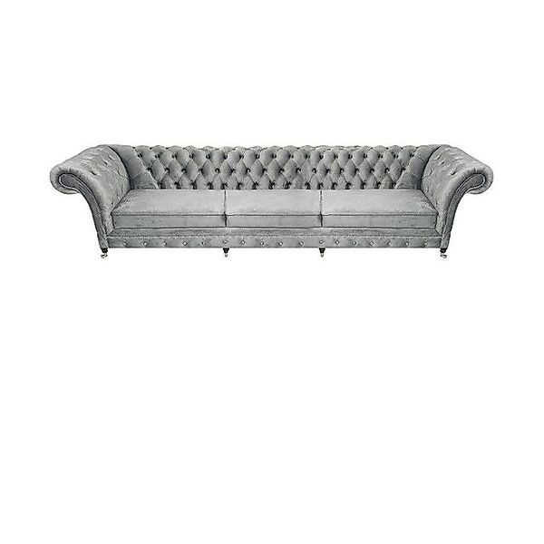 JVmoebel Chesterfield-Sofa Grau Sofagarnitur 3tlg sofa Wohnzimmer Einrichtu günstig online kaufen