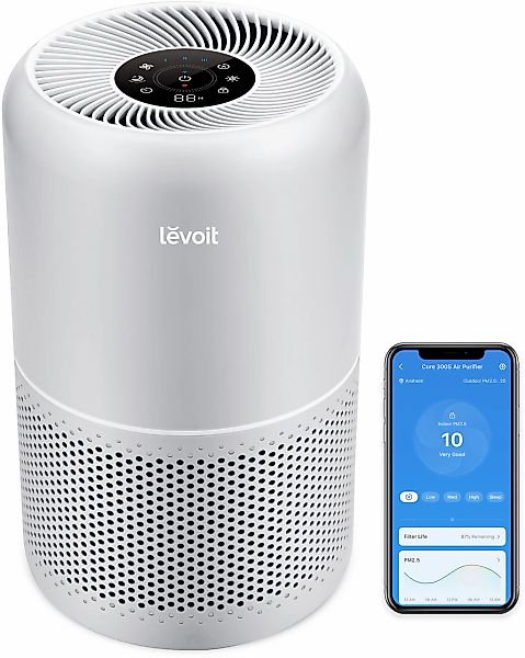 Levoit Luftreiniger "Core 300S Pro Smart Air Purifier" für 50 qm Räume 3-St günstig online kaufen