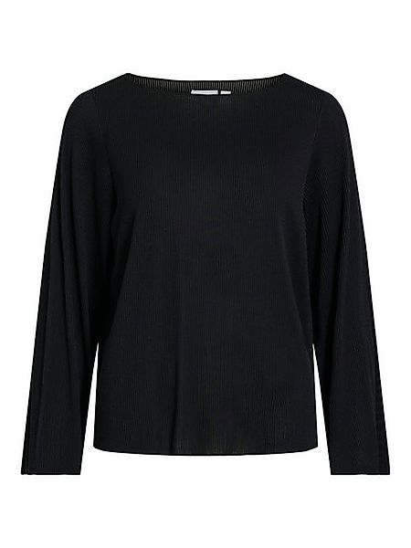 Vila T-Shirt Elegantes Plissé-Design U-Boot-Ausschnitt VILUPIA BOATNECK L/S günstig online kaufen