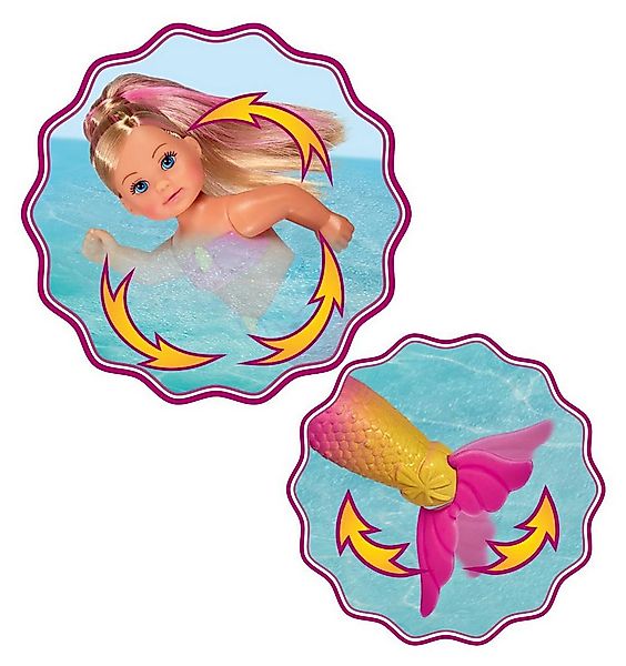 Simba Dickie Anziehpuppe Puppe Evi LOVE Swimming Mermaid mit Fischfreund günstig online kaufen