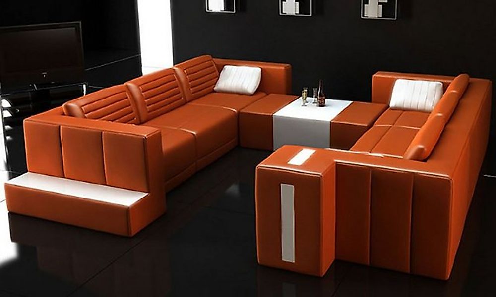 JVmoebel Ecksofa Wohnlandschaft Designer Sofa Couch Big Polster Leder Sofas günstig online kaufen