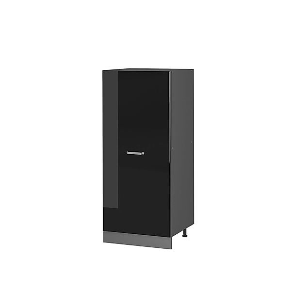 Vicco Hochschrank R-Line Küchenkommode Schwarz Hochglanz/Anthrazit 60 cm günstig online kaufen