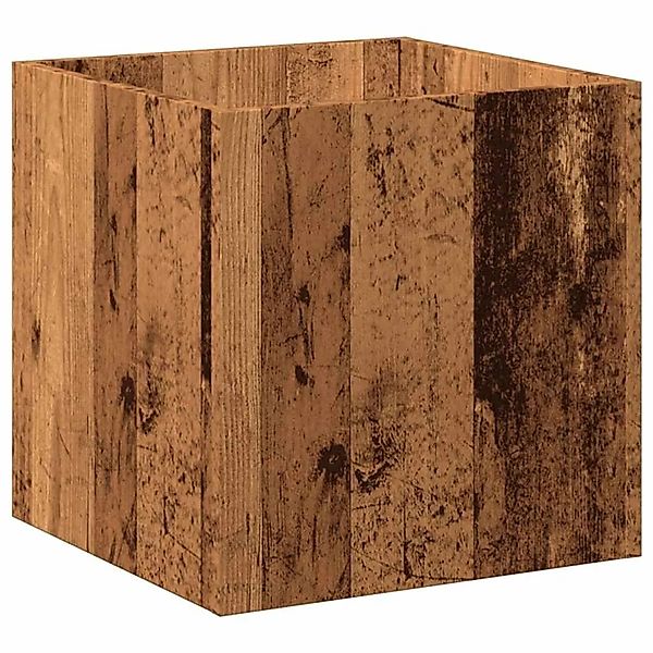 vidaXL Pflanzgefäß Altholz-Optik 40x40x40 cm Holzwerkstoff 857027 günstig online kaufen