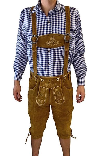 Dretaild Trachtenlederhose Premium Lederhose Herren Tracht Kneelength günstig online kaufen