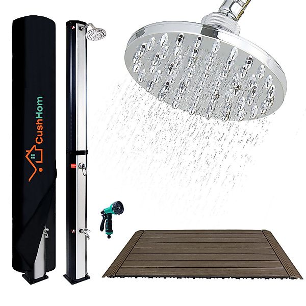 CCLIFE Gartendusche Solardusche Swimmingpool mit Bodenplatte günstig online kaufen