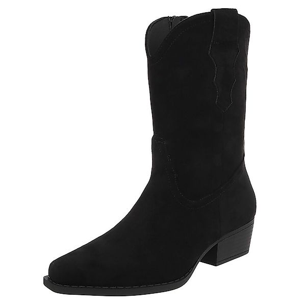 Ital-Design Stilvoller Cowboystiefel mit praktischem Reißverschluss günstig online kaufen