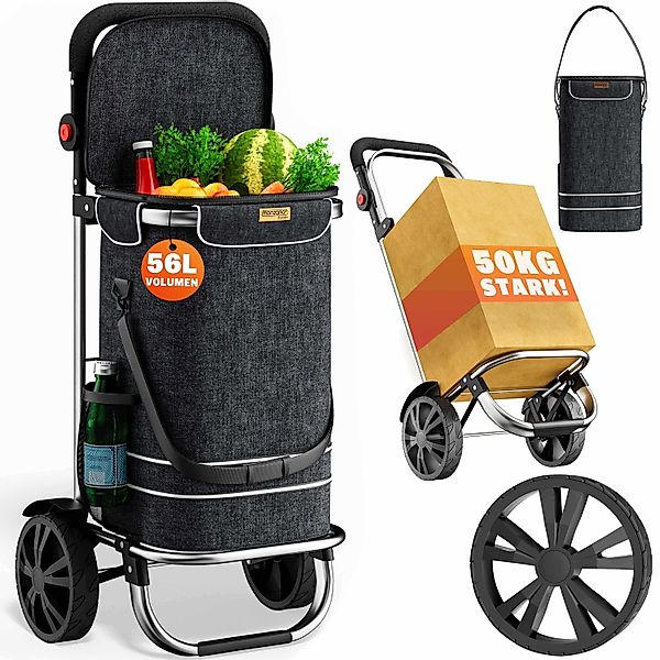monzana Einkaufstrolley, 2in1 56L bis 50 günstig online kaufen