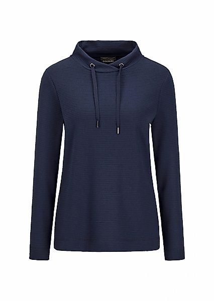 GOLDNER Kurzarmshirt "Langarm Viskose-Pullover, Stehbund" günstig online kaufen