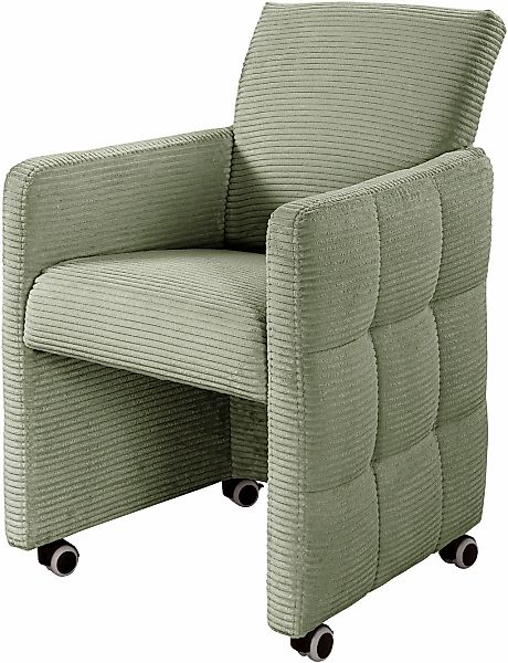 exxpo - sofa fashion Sessel "Barista, Loungesessel auf Rollen mit hoher Bod günstig online kaufen