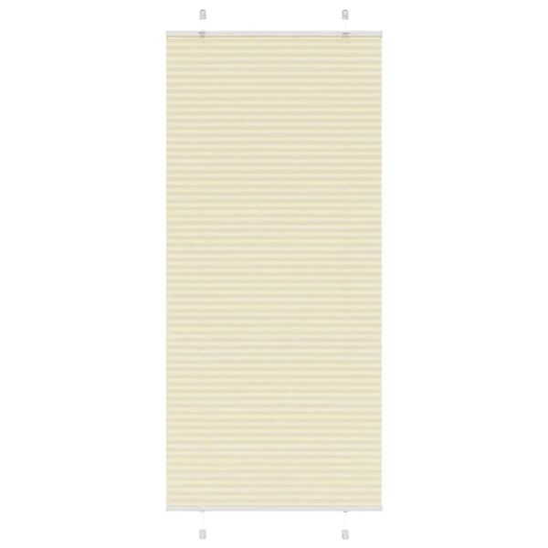 vidaXL Plissee Creme 90x200 cm Stoffbreite 89,4 cm Polyester 4015311 günstig online kaufen