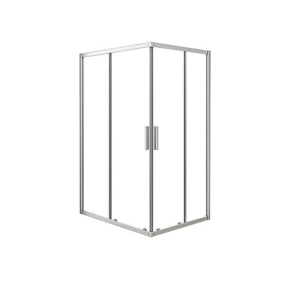 Duschparadies Duschkabinen Eckeinstieg 100 x 80cm Schiebetür Höhe 185cm Dus günstig online kaufen