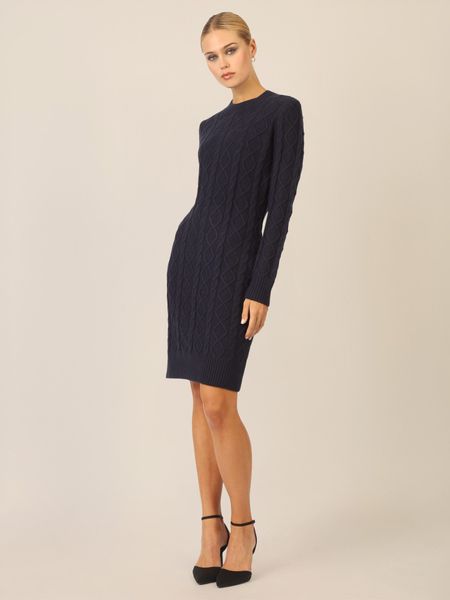 Apart Strickkleid mit Strukturmuster und Rundhalsausschnitt günstig online kaufen