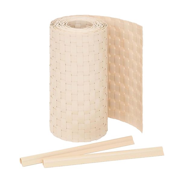 Jardinion Sichtschutzstreifen 250cm x 19cm x 2,4mm Beige inkl. Clips günstig online kaufen