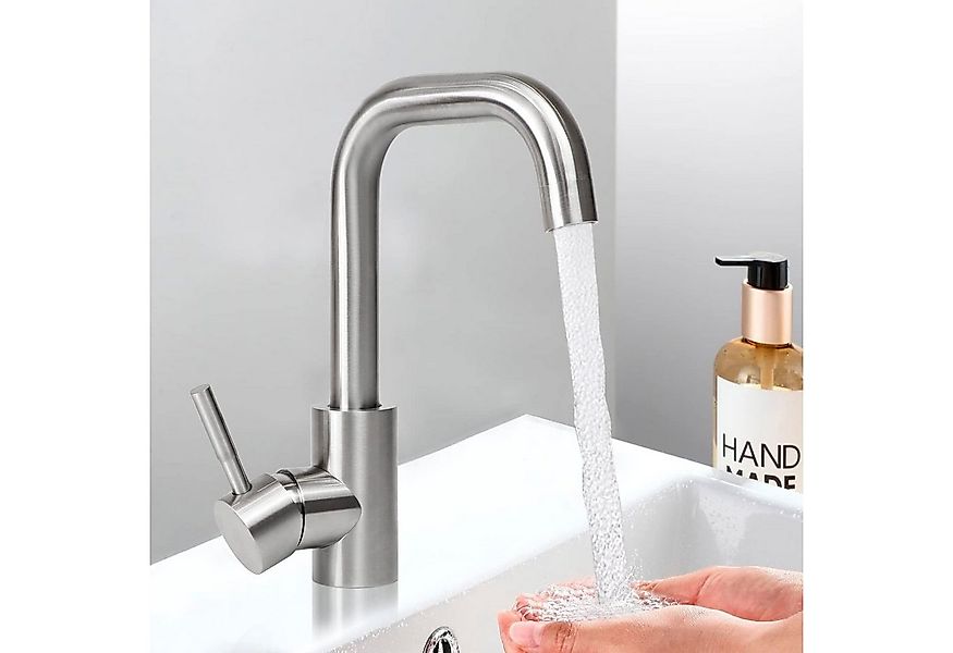 Nettlife Küchenarmatur Kaltwasserhahn Hochdruck Edelstahl Mischbatterie (1- günstig online kaufen
