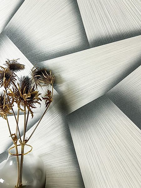 Newroom Vliestapete Carelli Anthrazit Tapete Mustertapete Grafik, Streifen, günstig online kaufen