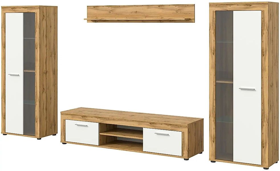 Wohnwand  Bardenas ¦ holzfarben ¦ Maße (cm): B: 310 H: 159 Kommoden & Sideb günstig online kaufen