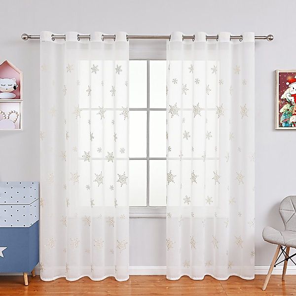 BYSURE Gardine (2 St), Ösen, transparent, günstig online kaufen