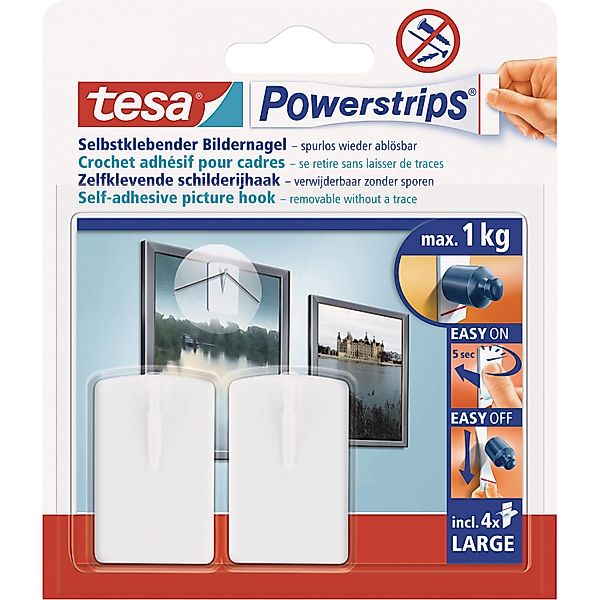 tesa Klebehaken Powerstrips Klebenagel, Dekoration, Bilder, Leinwände, Lich günstig online kaufen