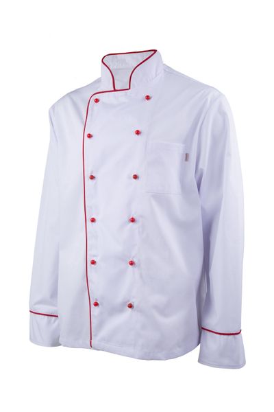 Clinotest Kochjacke mit farbigen Kugelknöpfen und günstig online kaufen
