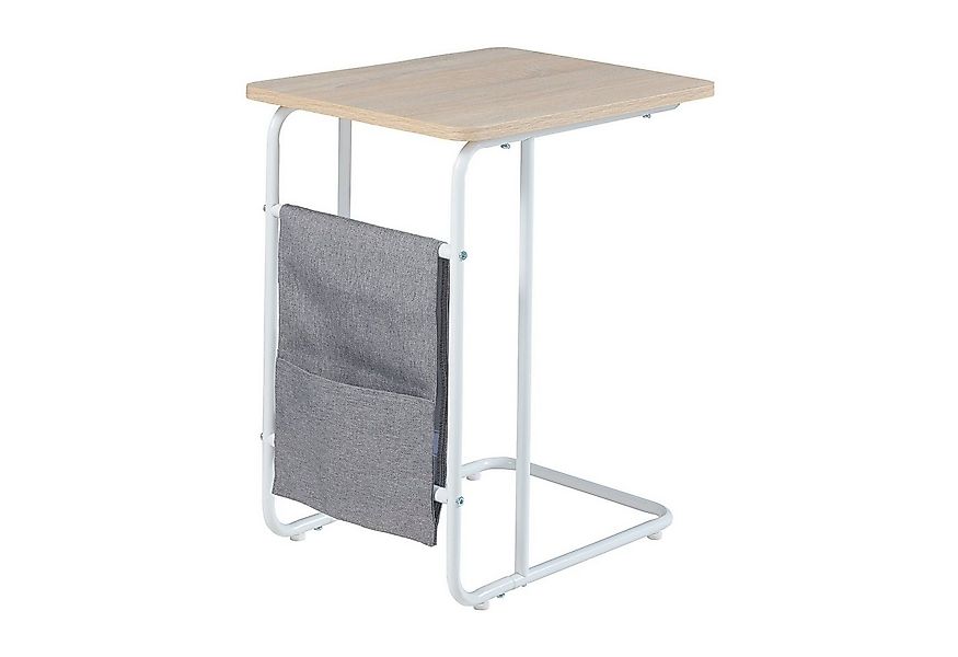 en.casa Laptoptisch, »Dyrøy« mit Stofftasche 56x48x37cm Weiß / Eiche günstig online kaufen