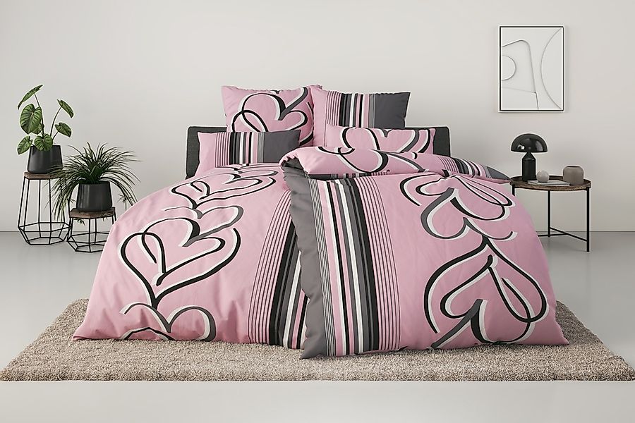 my home Bettwäsche "Area in Gr. 135x200 oder 155x220 cm" 2 tlg. Bettwäsche günstig online kaufen