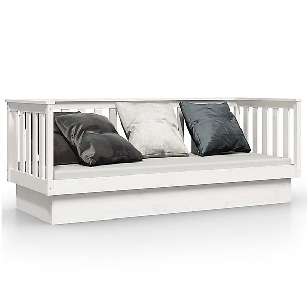 vidaXL Tagesbett ohne Matratze Weiß 75x190 cm Massivholz Kiefer 821575 günstig online kaufen