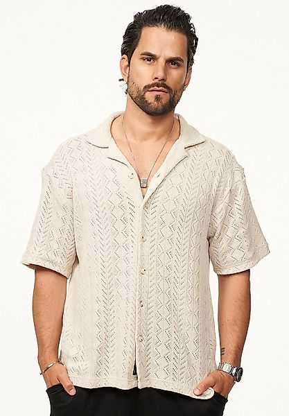 CARISMA Kurzarmhemd für Herren im Vintage Summer-Look im Crochet-Stil Kurza günstig online kaufen