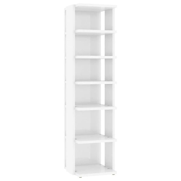 vidaXL Schuhschrank Schuhregal Hochglanz-Weiß 27,5x27x102 cm günstig online kaufen