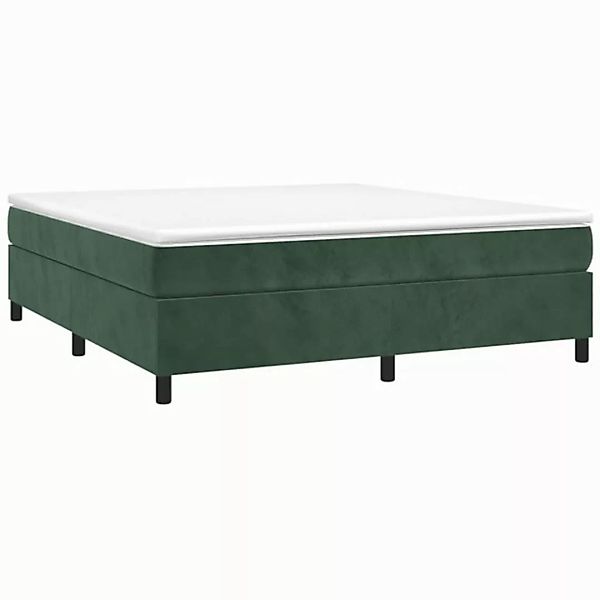 vidaXL Bett Boxspringbett mit Matratze Dunkelgrün 180x200 cm Samt günstig online kaufen