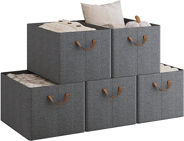 Woltu Aufbewahrungsbox (5 St), Aufbewahrungswürfel Stoff, mit Griffen, falt günstig online kaufen