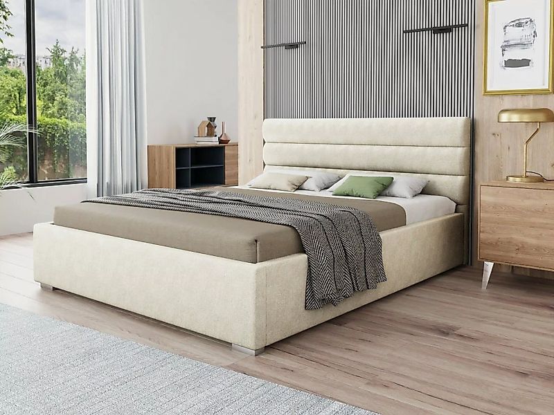 Deine Möbel 24 Polsterbett Bett Ehebett MALO inkl. Bettkasten und Lattenros günstig online kaufen
