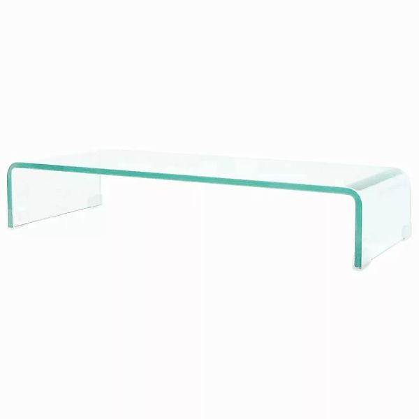 vidaXL TV-Schrank TV-Tisch Bildschirmerhöhung Glas Transparent 70x30x13 cm günstig online kaufen