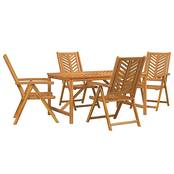vidaXL 5-Teiliges Garten Esszimmer Set Massivholz Akazie 3154123 günstig online kaufen