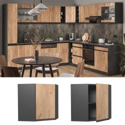 Vicco Eckhängeschrank R-Line, Goldkraft Eiche/Anthrazit, 57 günstig online kaufen