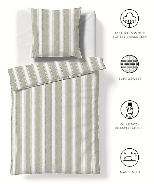 fleuresse Bettwäsche Rio, Seersucker, Seersucker 100% günstig online kaufen