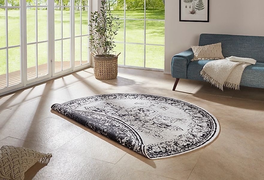 HANSE Home Teppich »Borbon Wendeteppich«, rund, 5 mm Höhe, In-& Outdoor, We günstig online kaufen
