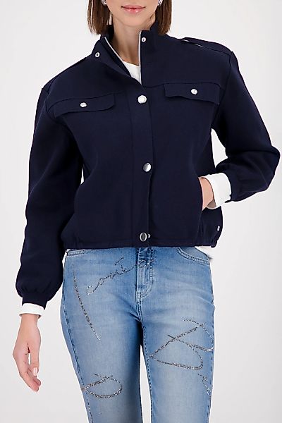 Monari Strickjacke Cargo-Stil, Regular Fit, Stehkragen, 2-Wege-Reißverschlu günstig online kaufen