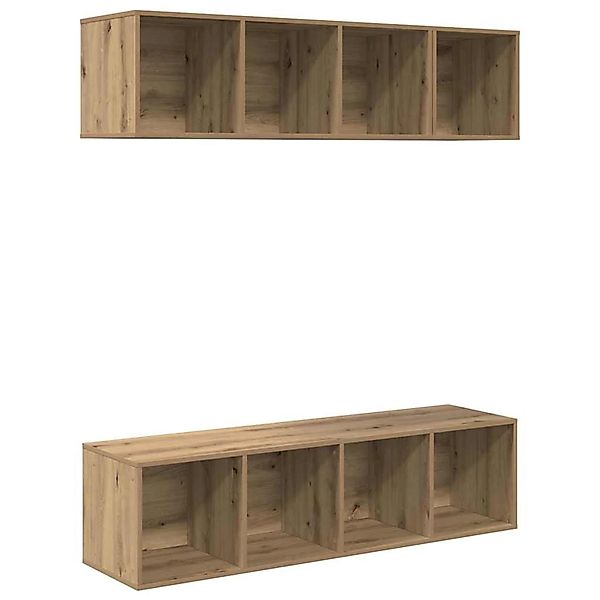 vidaXL TV-Schrank Set Artisan-Eiche Holzwerkstoff 3393413 günstig online kaufen