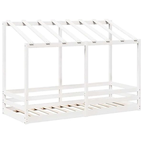 vidaXL Kinderbett mit Dach Weiß 75x190 cm Massivholz Kiefer 847010 günstig online kaufen