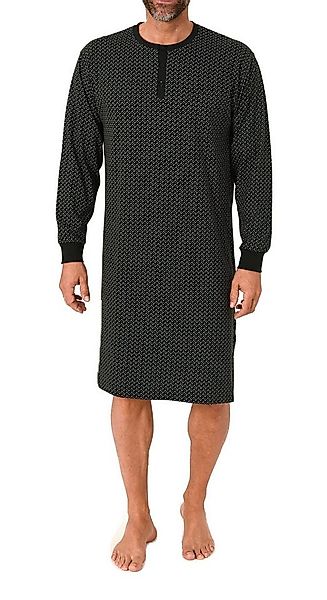 Normann Pyjama Normann Herren Langarm Nachthemd mit Bündchen und Knopfleist günstig online kaufen