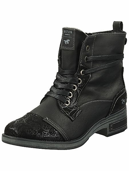 Mustang Shoes Schnürstiefelette "Mustang Shoes Stiefelette Lederimitat" günstig online kaufen