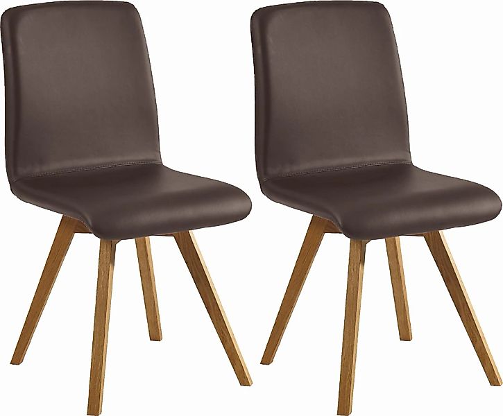 massivline&more 4-Fußstuhl "Karla" (Set) 2 Stk. Kunstleder Gestell aus Mass günstig online kaufen