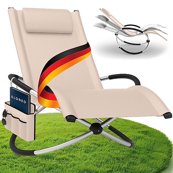 ELONEO Gartenliege Schaukelliege Outdoor mit Tasche, günstig online kaufen